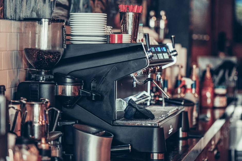 Espresso being served in a restaurant